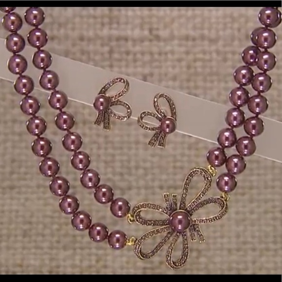 Heidi Daus SET 🆕 Bow Advice Necklace & Earrings